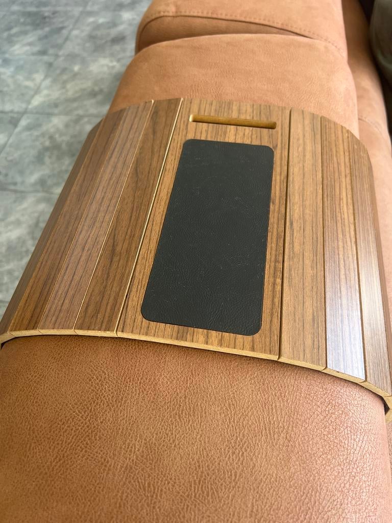 Houten bankhoes met telefoonhouder, Hout, Ophalen of Verzenden, Zo goed als nieuw, Modern