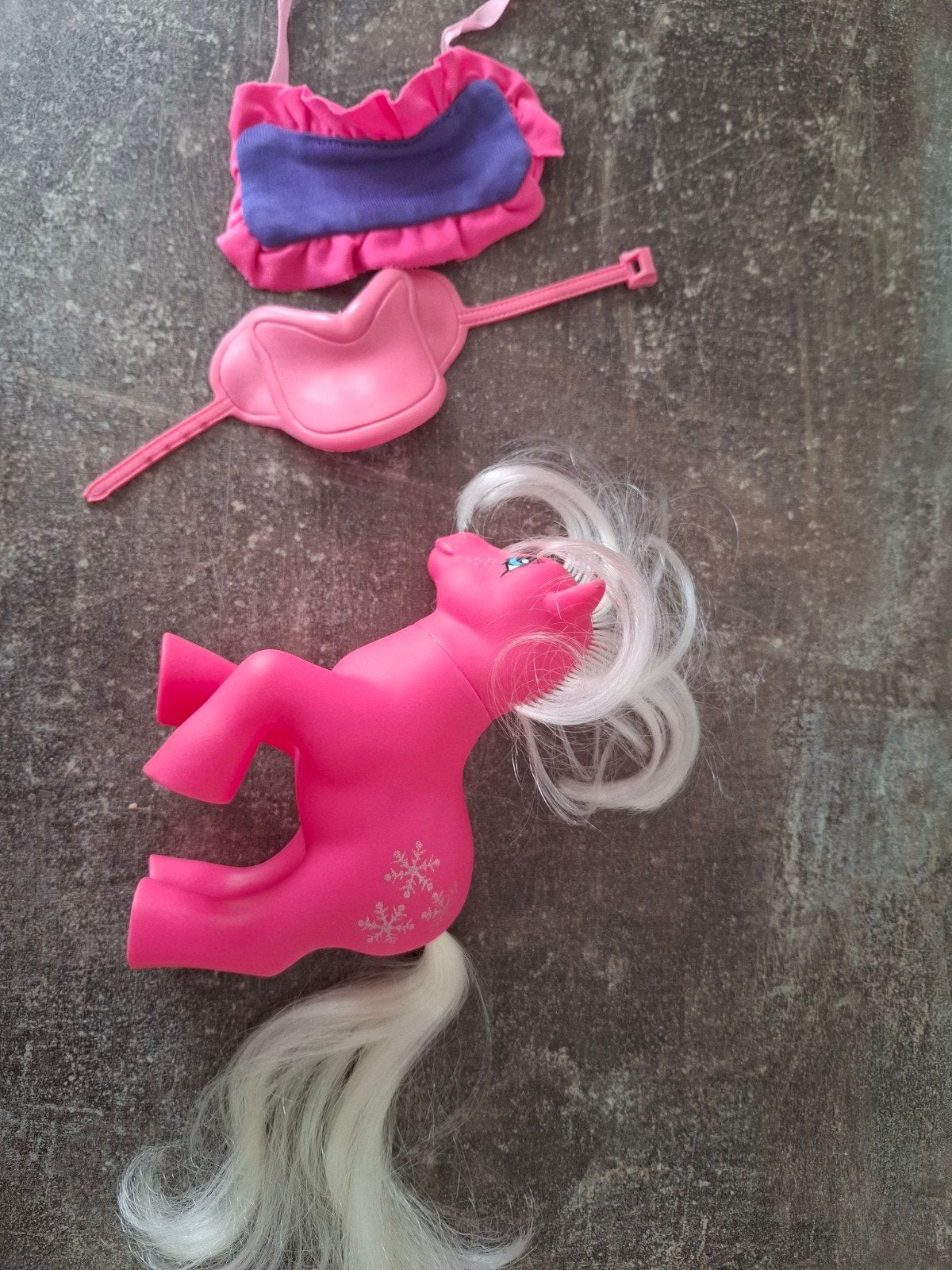 Vintage My Little Pony G1 Snowflake met accessoires, Ophalen of Verzenden, Gebruikt, Jongen of Meisje