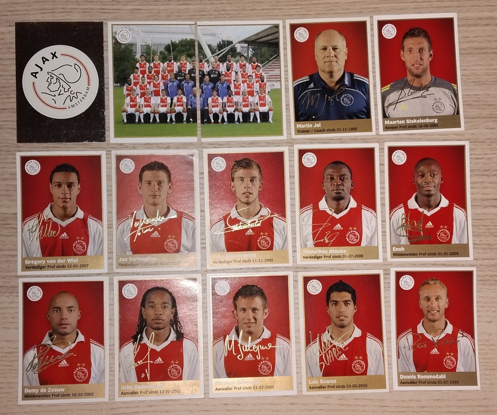 AH Eredivisie 2009-2010 - compleet setje Ajax o.a. Suarez, Verzamelen, Ophalen, Zo goed als nieuw, Ajax, Poster, Plaatje of Sticker