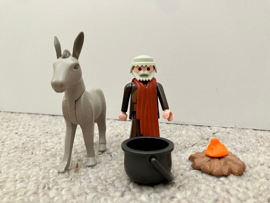 Playmobil kerst herder met ezel en vuurtje, Kinderen en Baby's, Speelgoed | Playmobil, Losse onderdelen, Ophalen of Verzenden