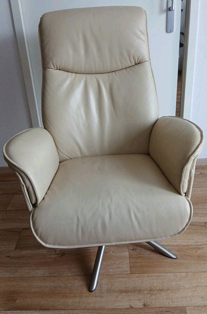Fauteuil leer  (HJort), Huis en Inrichting, Fauteuils, Ophalen, Zo goed als nieuw, 50 tot 75 cm, Leer