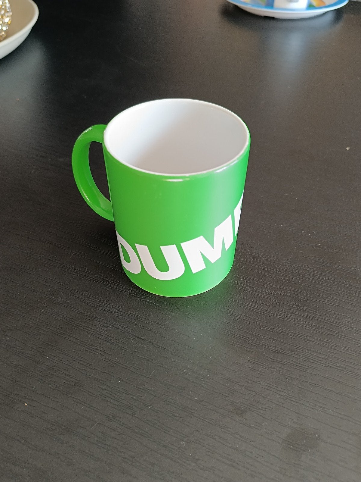 Dumpert mok - Groene beker met Dumpert logo, Ophalen of Verzenden, Zo goed als nieuw, Groen, Steen/keramiek