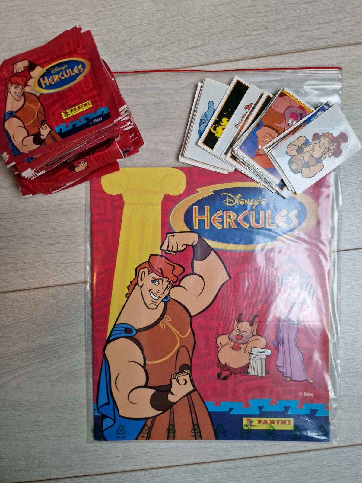 1997 panini hercules collectie verzameling stickers album, Ophalen of Verzenden, Overige figuren, Zo goed als nieuw