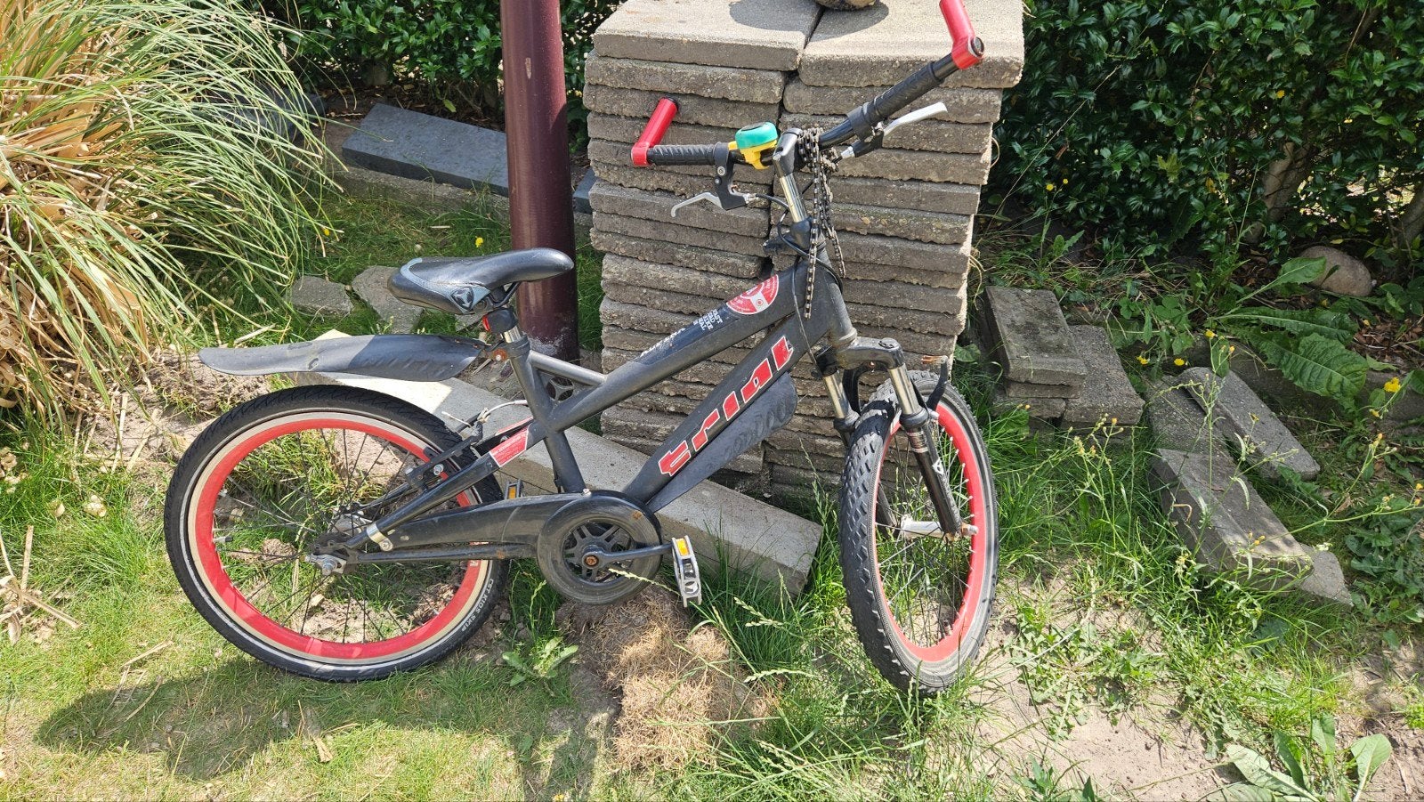 Kinderfiets 20 inch - Zwart/Rood, Minder dan 49 cm, Ophalen of Verzenden, Gebruikt, Overige merken