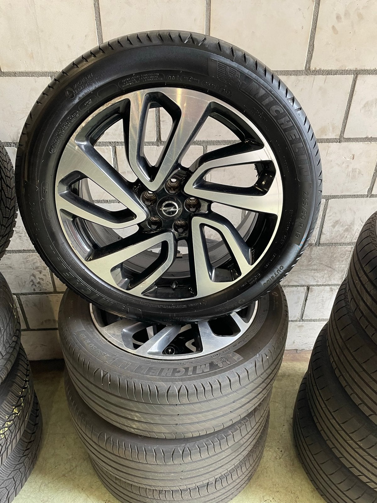 Set 19 lichtmetalen Opel Grandland velgen + Michelin zomerb, 19 inch, Gebruikt, Banden en Velgen, Ophalen of Verzenden