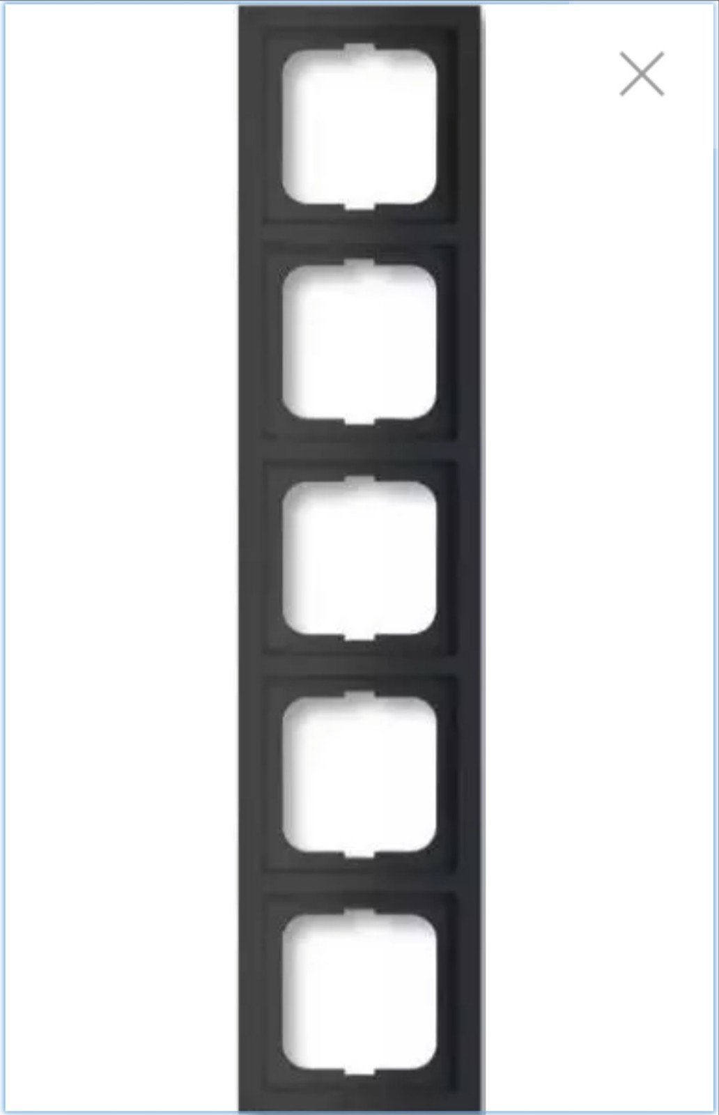 2x Busch Jaeger Future Linear mat zwart afdekraam 5 voudig, Ophalen of Verzenden, Nieuw, Busch-Jaeger, Afdekraam