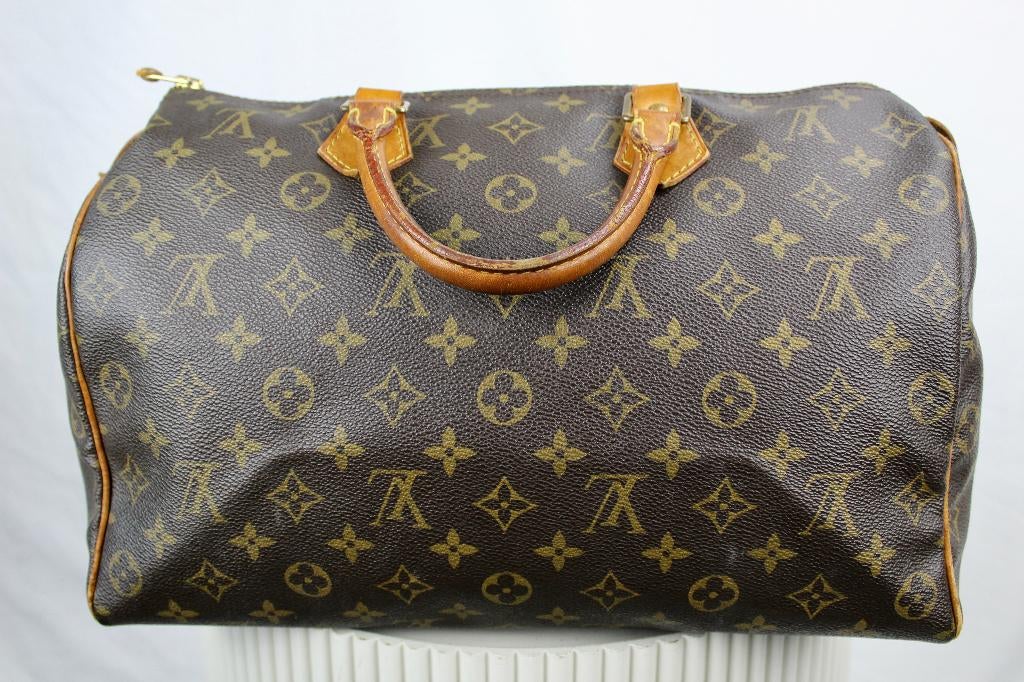 Louis Vuitton Speedy 35 - 1104, Sieraden, Tassen en Uiterlijk, Tassen | Damestassen, Gebruikt, Bruin, Ophalen of Verzenden, Lv