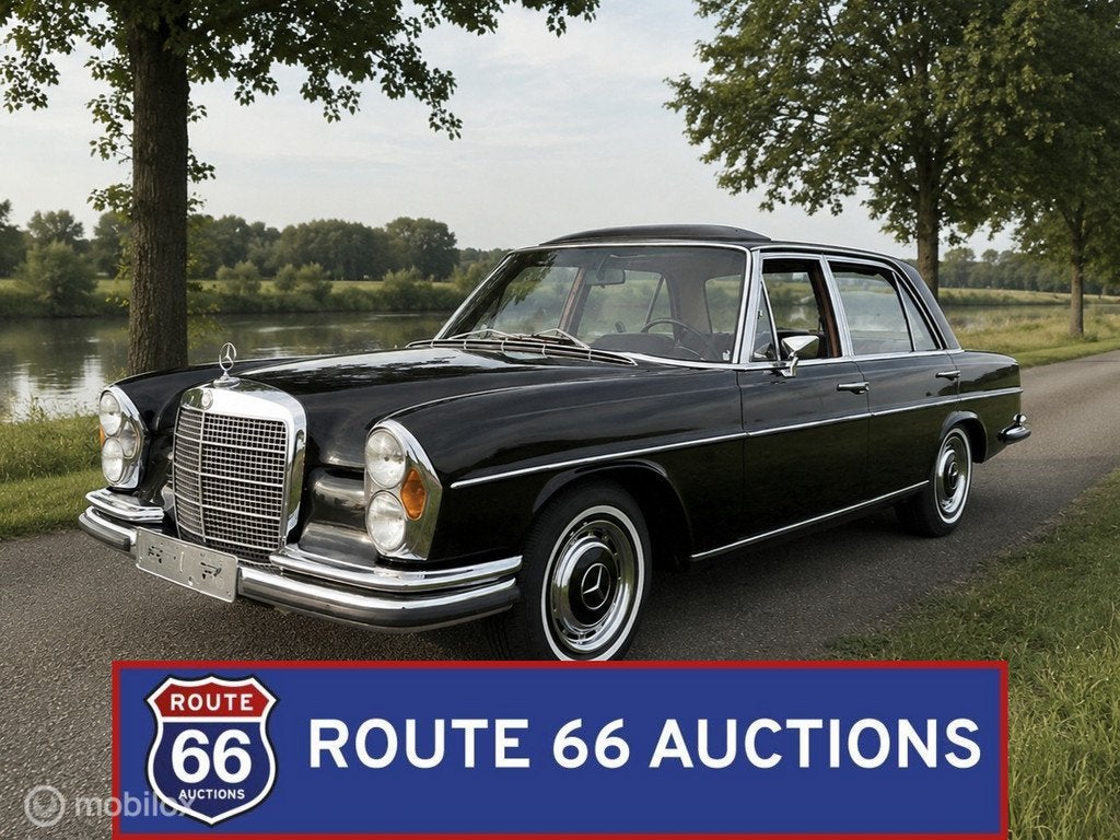 Mercedes-Benz 300 SEL | 1970 | Route 66 Auctions, Auto's, Overige carrosserieën, Zwart, Mercedes-Benz, Bedrijf