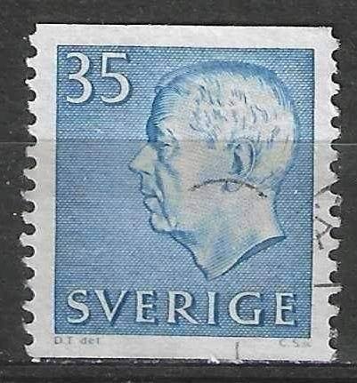 Zweden 1961/1968 - Yvert 467 - Koning Gustav VI   (ST), Postzegels en Munten, Postzegels | Europa | Scandinavië, Verzenden, Zweden