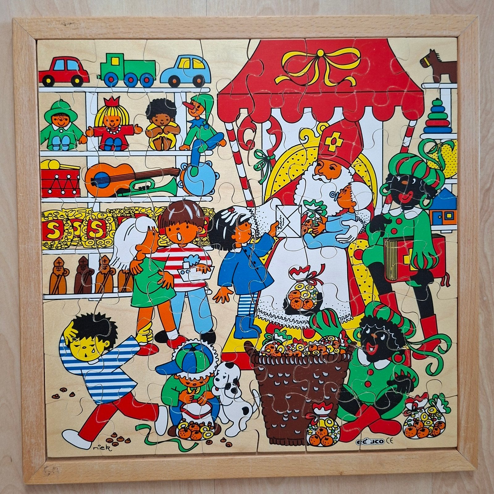 Educo Sinterklaas puzzel ( 64 stukken) 40 x 40 cm, Ophalen of Verzenden