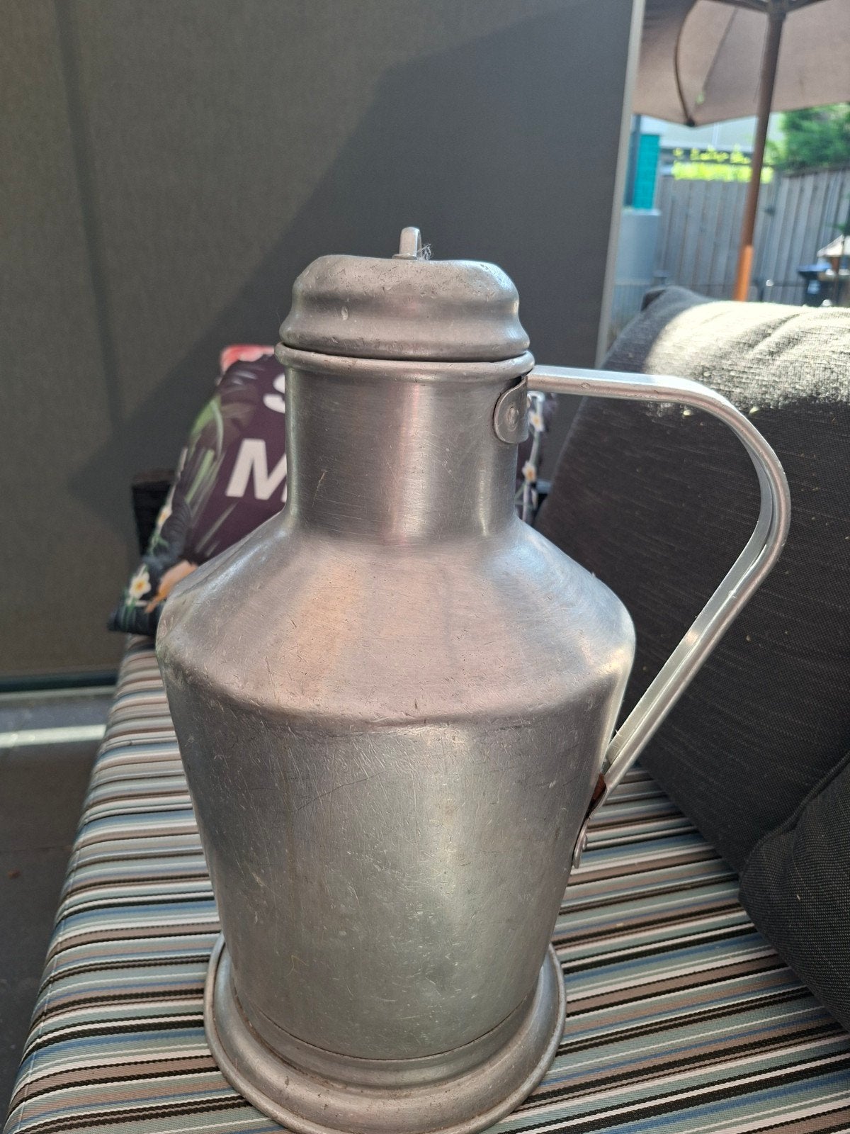 Brocante aluminium melkkan - 7 liter, Ophalen of Verzenden