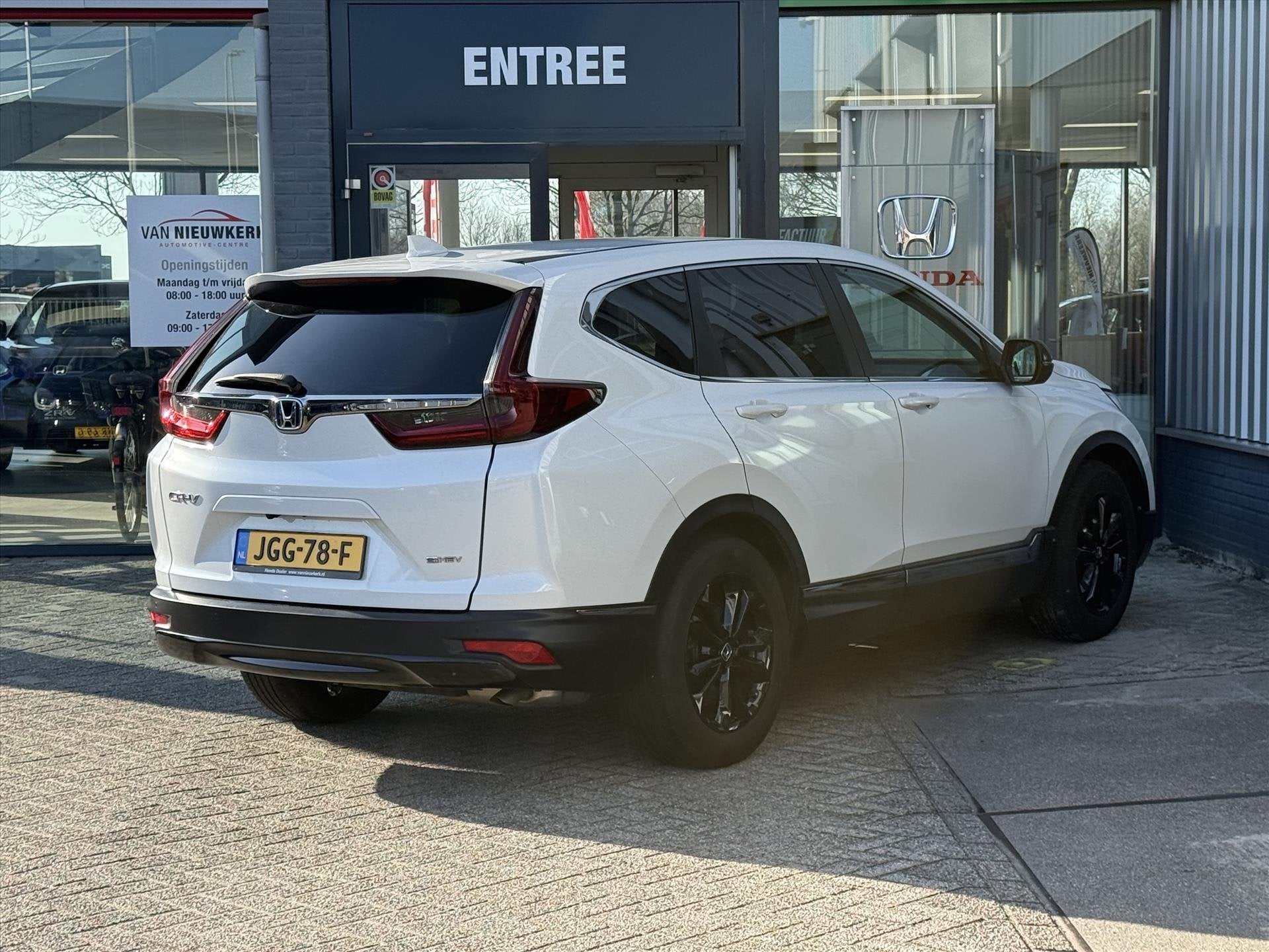 HONDA CR-V 2.0 HYBRID 184pk Black edition | Leer | camera |, Automaat, 12 maanden, 15 km/l, Gebruikt
