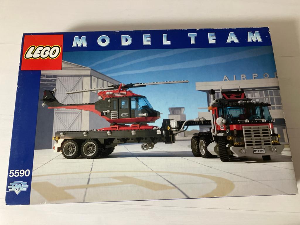 LEGO Model Team 5590 Vrachtwagen met Helikopter, Ophalen, Gebruikt, Complete set, Lego