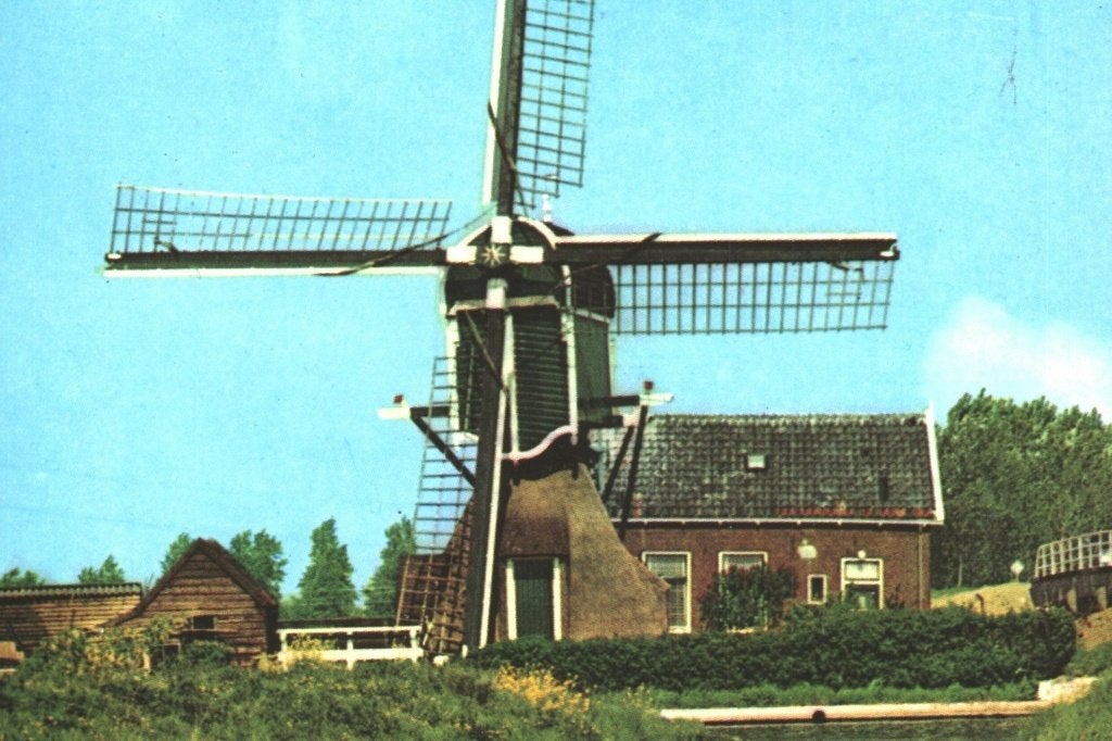 988438 Locatie Onbekend 80+ Molen _Gelopen met mooie zegel, Verzamelen, Ophalen of Verzenden, 1980 tot heden, Gelopen, Zuid-Holland