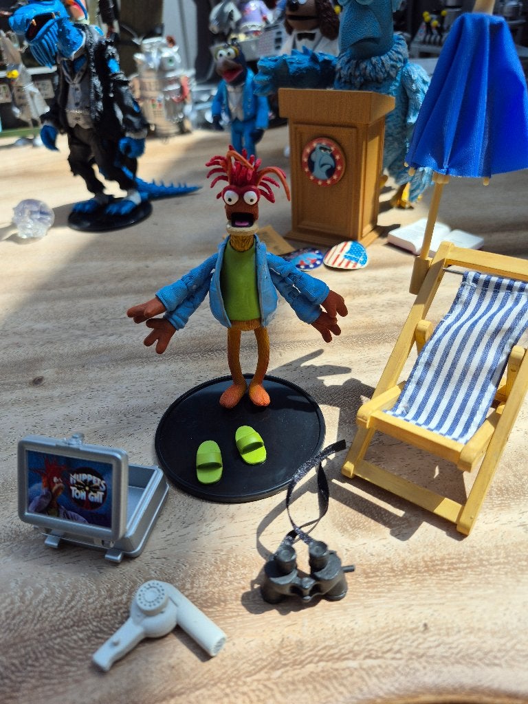 Muppets Tonight Pepe The King Prawn Action Figure Palisades, Ophalen of Verzenden, Zo goed als nieuw