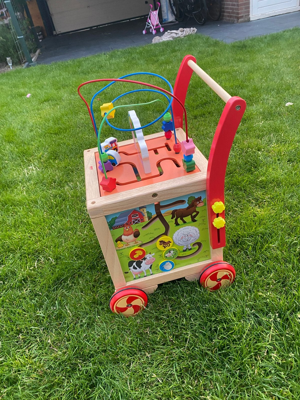 Houten Loopwagen met Muziek en Activiteiten, Ophalen of Verzenden, Zo goed als nieuw, Overige typen, Met geluid