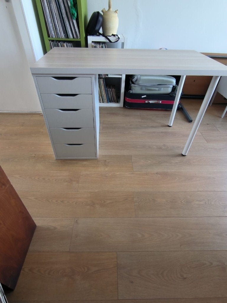 IKEA LAGKAPTEN / ALEX bureau wit, Huis en Inrichting, Bureaus, 120 cm, Hout, Ophalen of Verzenden, Zo goed als nieuw