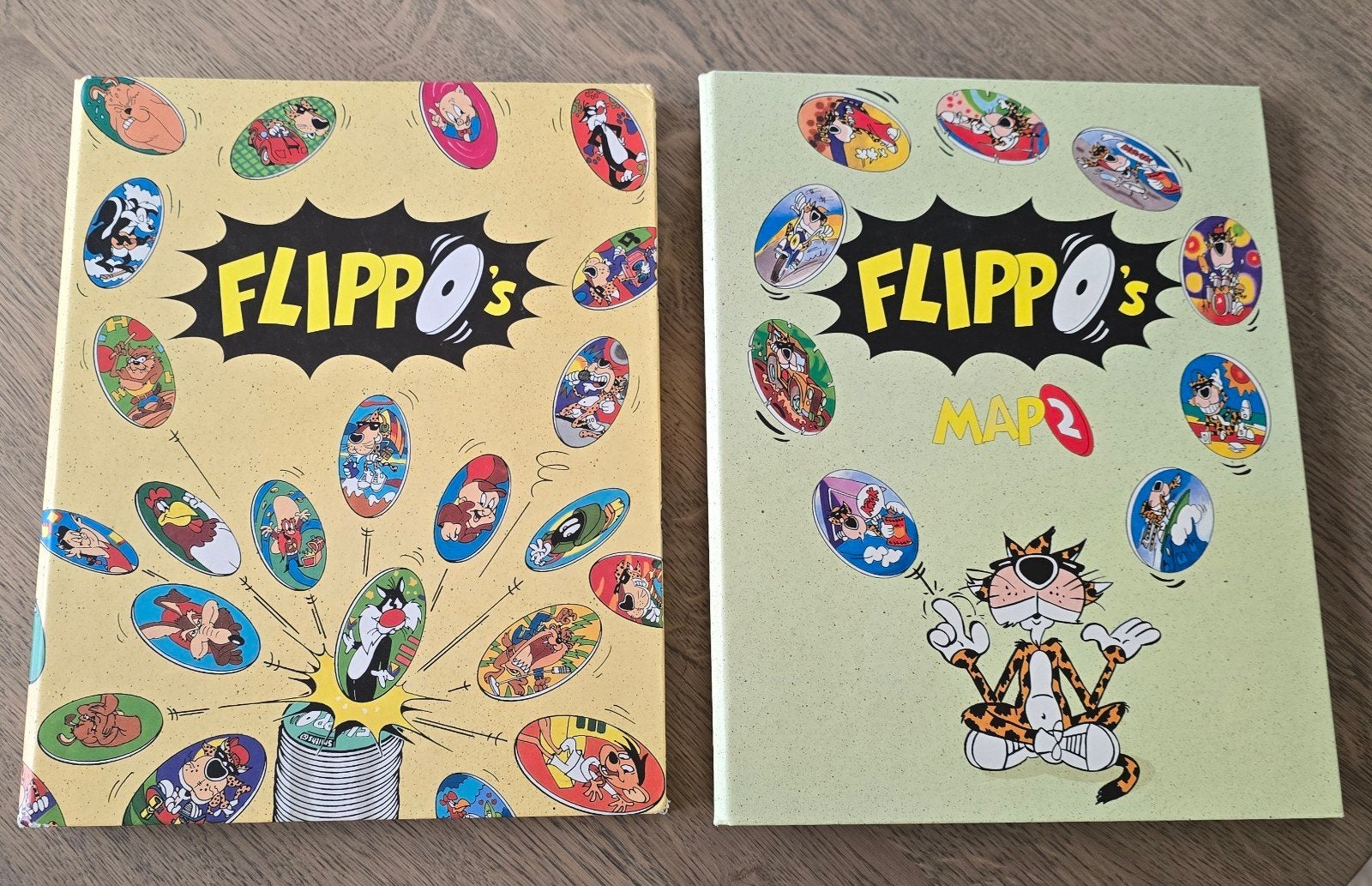 Flippo's Map 1 & 2 - Compleet, Verzamelen, Flippo's, Ophalen of Verzenden, Looney Tunes, Verzameling, Met verzamelmap(pen)