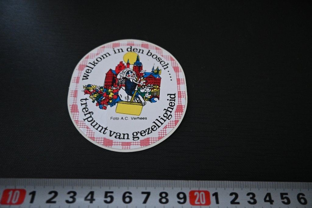 sticker Welkom in Den Bosch  Foto A.C. Verhees, Ophalen of Verzenden, Zo goed als nieuw