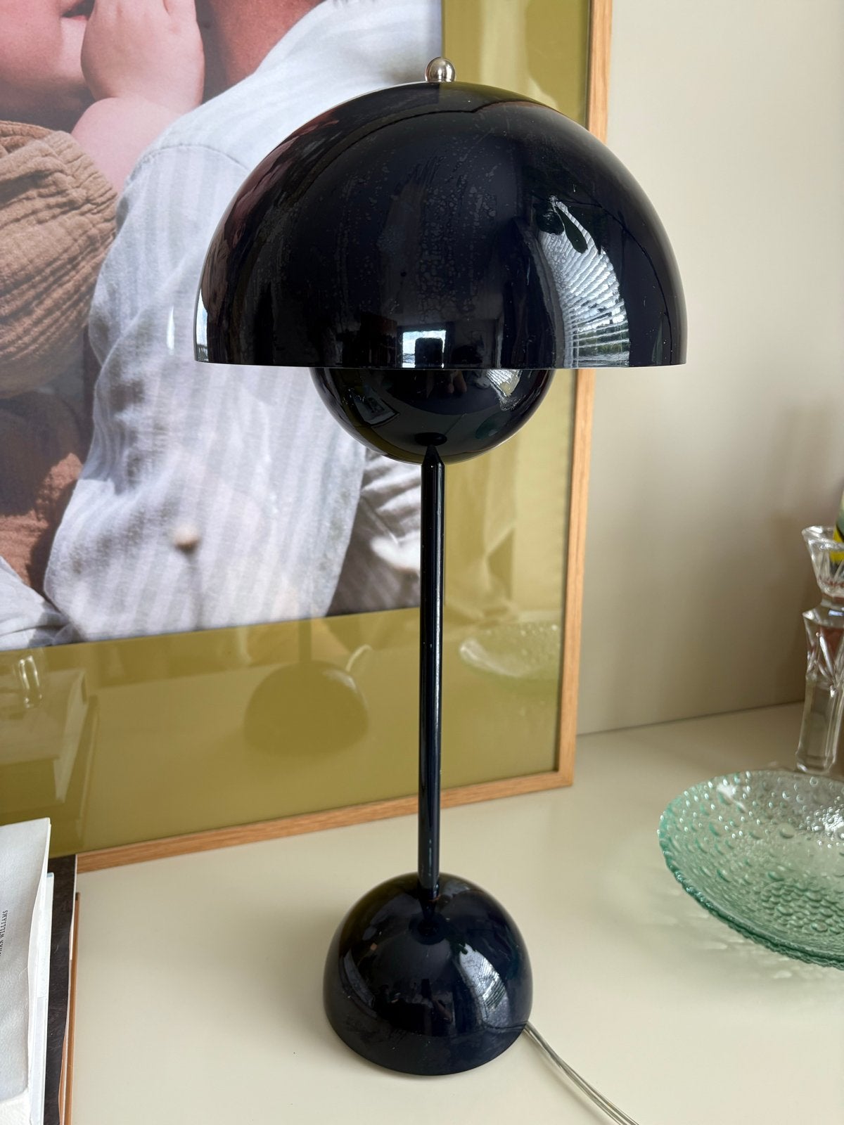 Verner Panton Flowerpot Lamp - Donkerblauw Glans, Blauw, Gebruikt, Overige merken, Ophalen of Verzenden