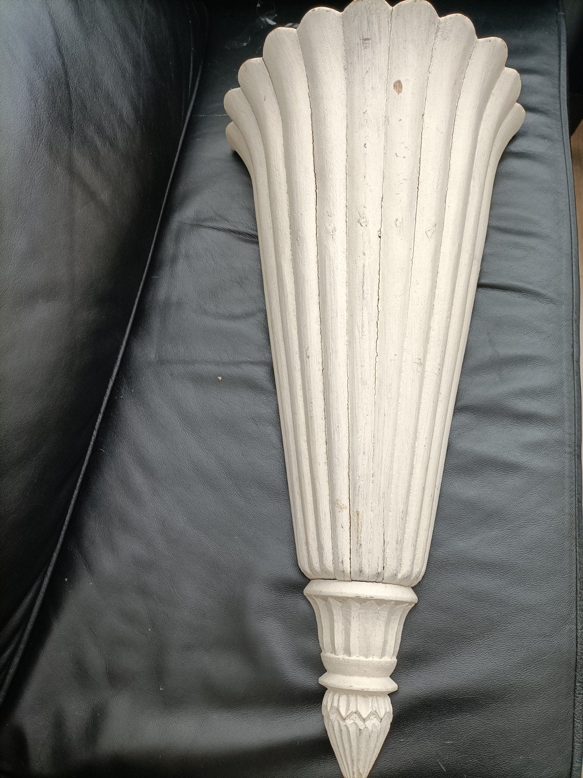 antieke houten wandconsole, wandvaas 64 cm., Ophalen