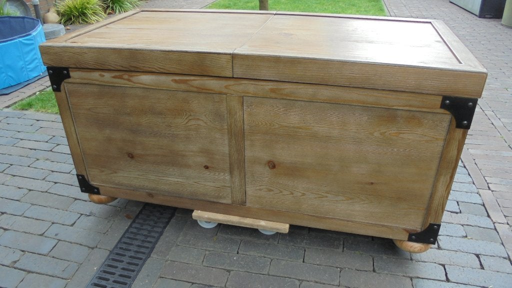 zgan houten salontafel/kist 114x56H55cm, Ophalen, 50 – 75, 50 tot 100 cm, 50 tot 100 cm