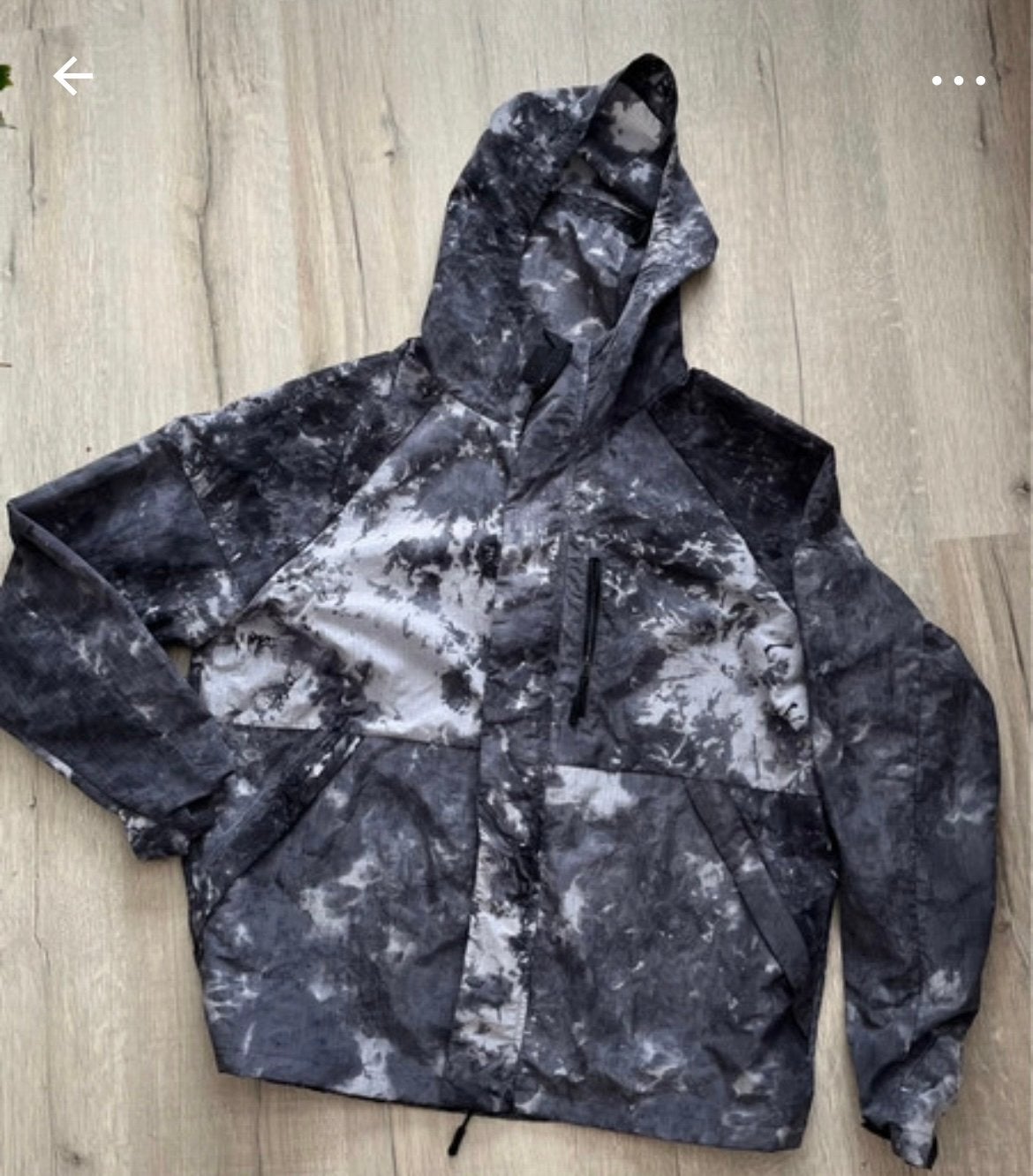 Zara Athleticz Windjack Heren Maat M - Grijs/Zwart Tie-Dye, Ophalen of Verzenden, Zo goed als nieuw, Maat 48/50 (M), Grijs