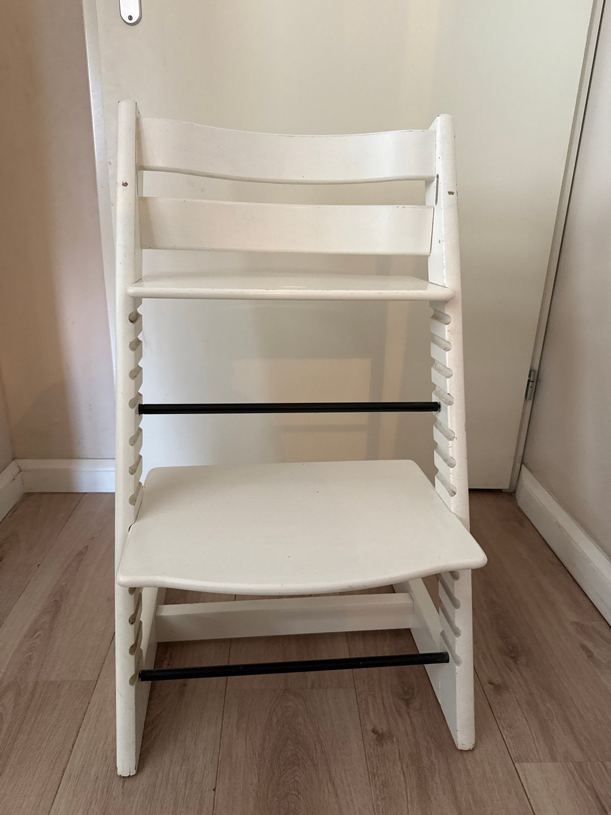 Stokke Tripp Trapp meegroeistoel - Wit, Ophalen of Verzenden, Gebruikt, Meegroeistoel, Aanschuifbaar