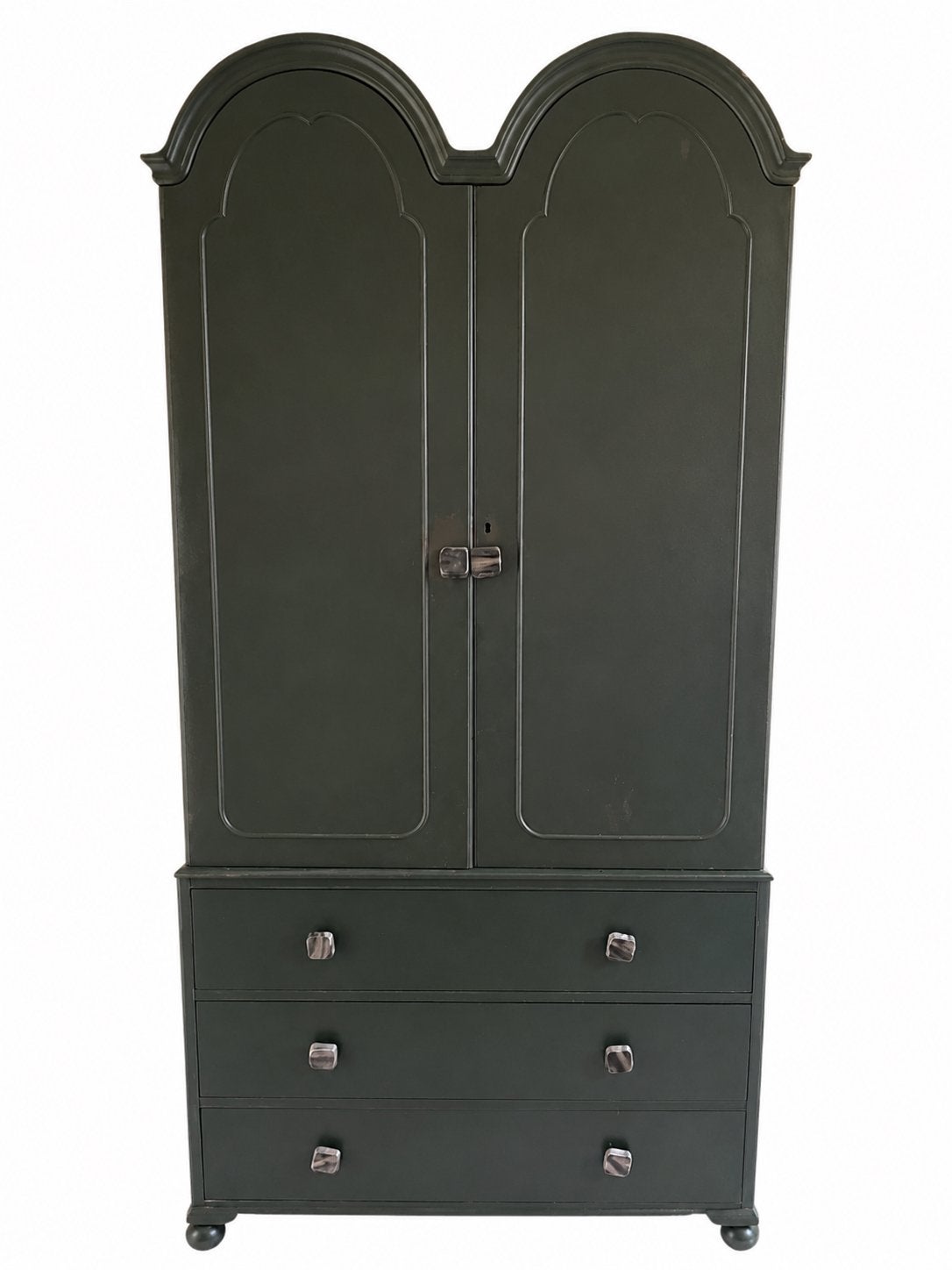Toffe vintage kast - Donkergroen grijs, Ophalen, Gebruikt, 50 tot 100 cm, Met lade(s)