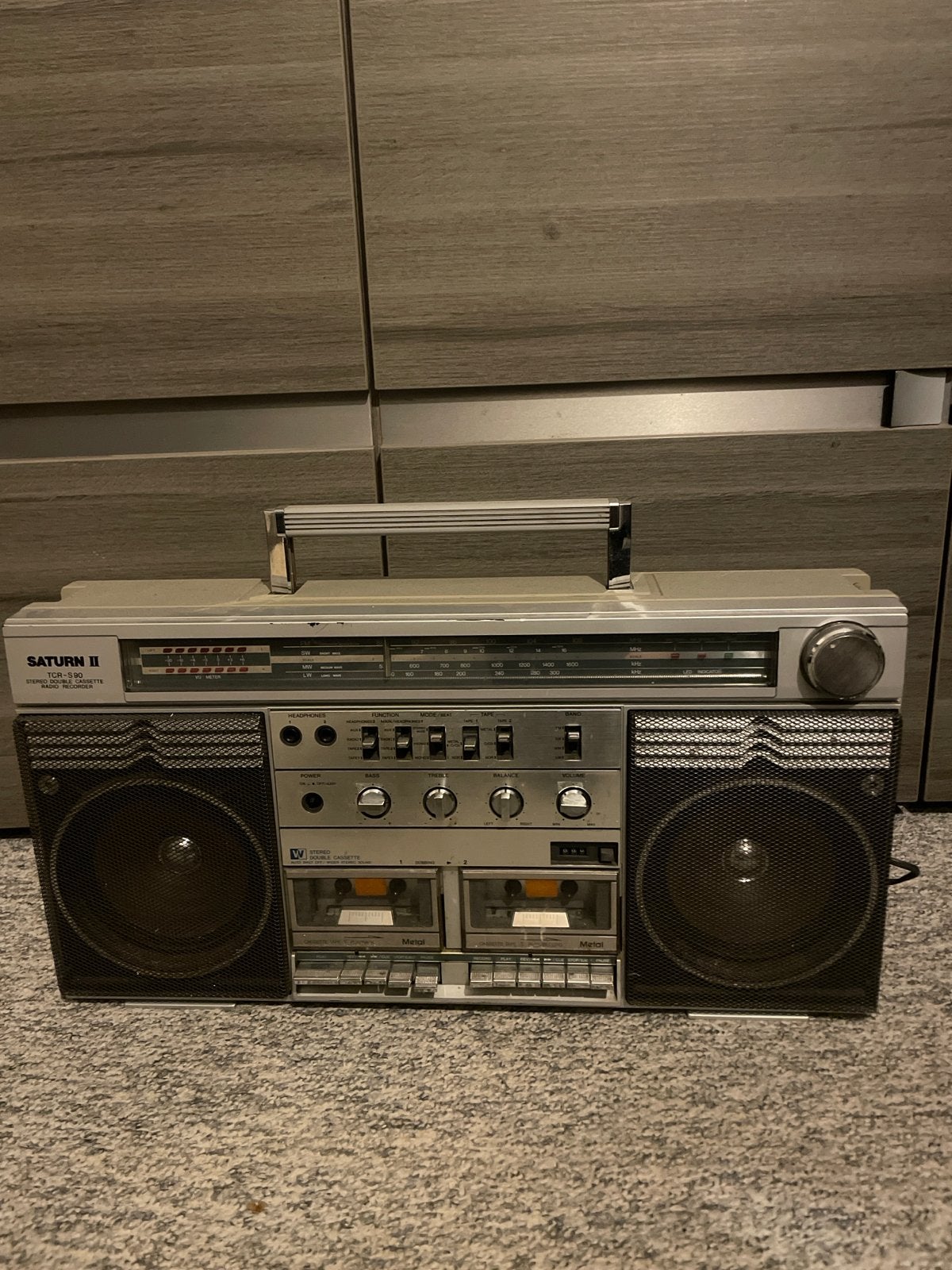 Saturn II TCR-90 Stereo Dubbel Cassette Radio Recorder, Ophalen of Verzenden, Dubbel, Overige merken