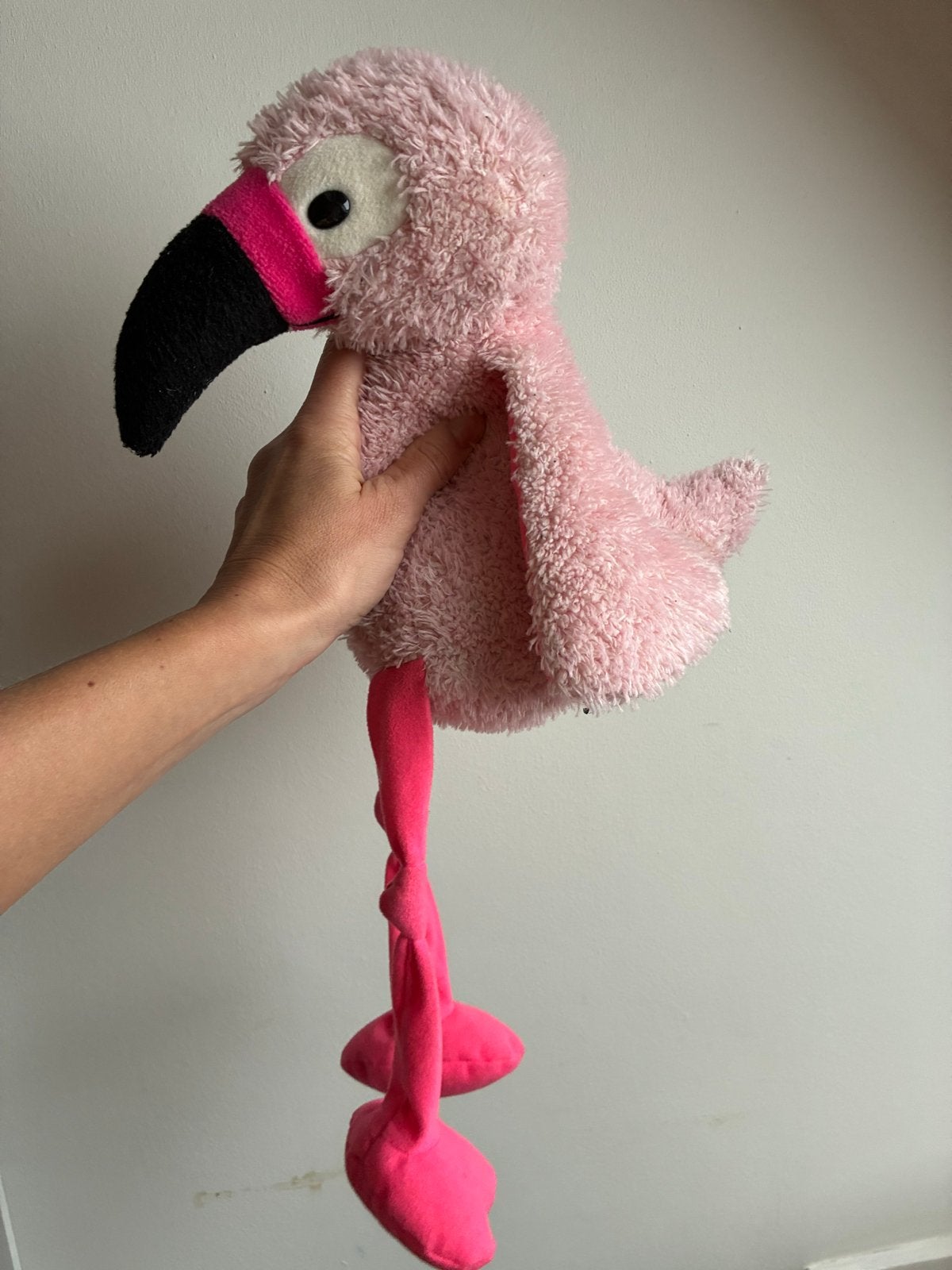 Leuke roze flamingo knuffel, Overige typen, Ophalen of Verzenden, Zo goed als nieuw, Middelgroot (20 tot 80 cm)