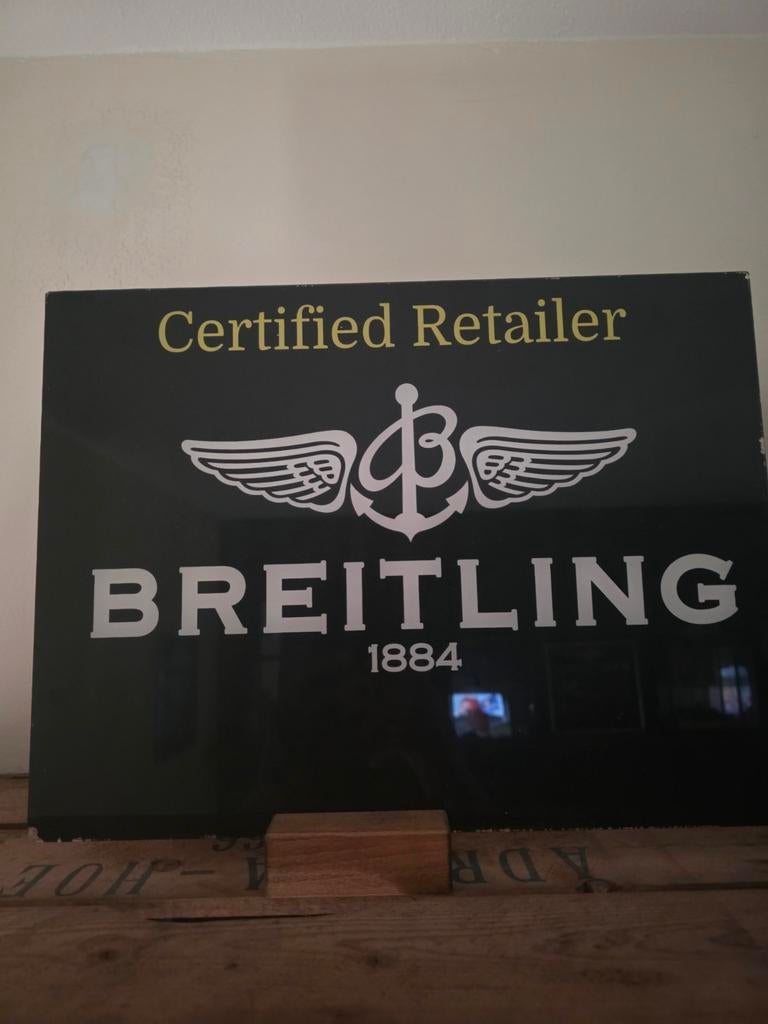 Breitling Certified Retailer Display Bord, Ophalen of Verzenden, Niet van toepassing, Niet van toepassing, Niet van toepassing
