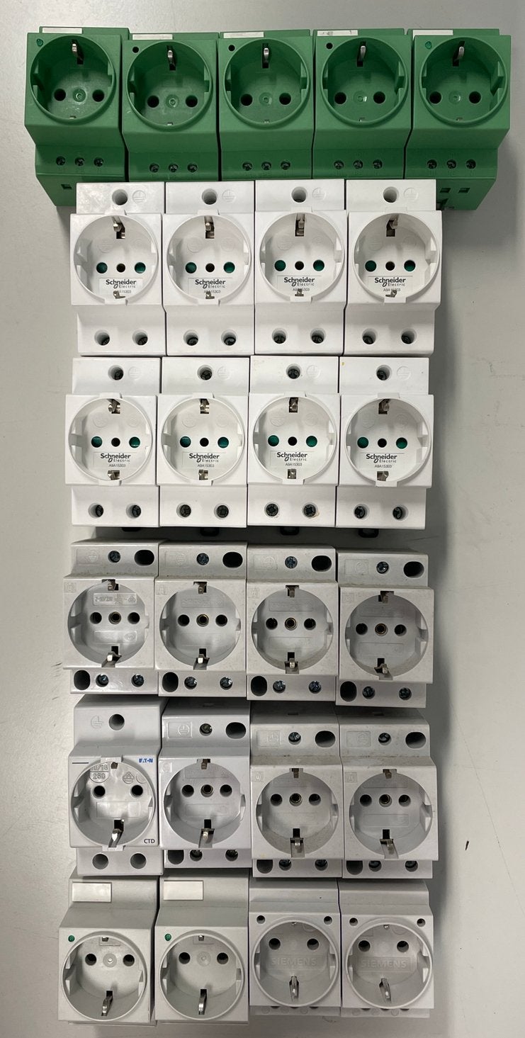 wandcontactdoos voor DIN rail schakelkast stopcontact, Ophalen of Verzenden, Zo goed als nieuw