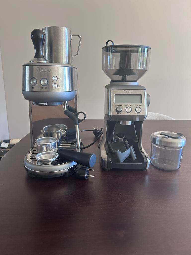 Sage Bambino en Sage Smart Grinder Pro set, Witgoed en Apparatuur, Koffiezetapparaten, Afneembaar waterreservoir, Espresso apparaat