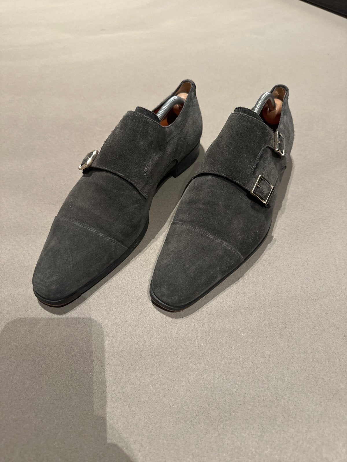 Santoni olijfgroene gespschoenen maat 8 - Topconditie