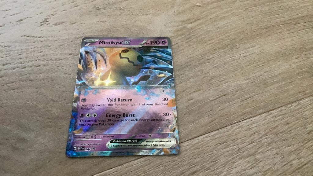 Pokémon kaart Mimikyyu EX!, Verzamelen, Telefoonkaarten, Ophalen of Verzenden