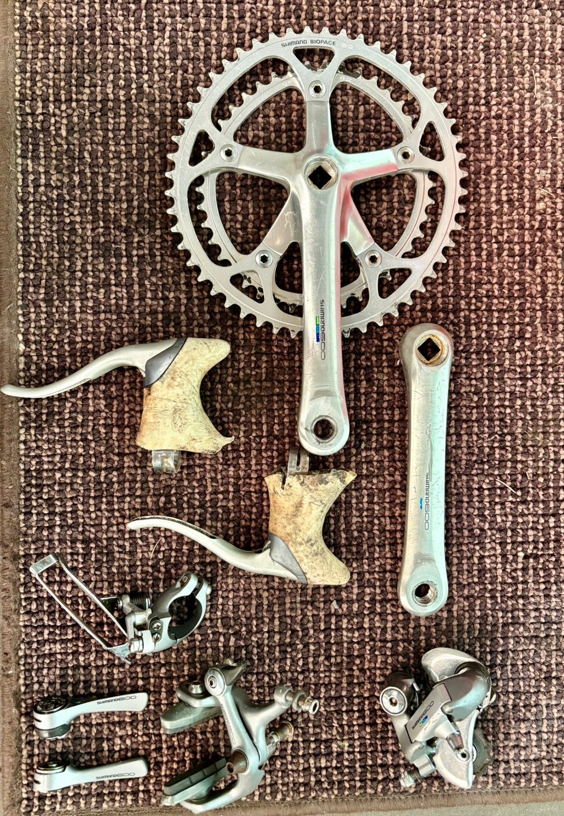 Shimano 600 tri colour groepset incl wielset, Fietsen en Brommers, Ophalen, Gebruikt, Racefiets, Overige typen