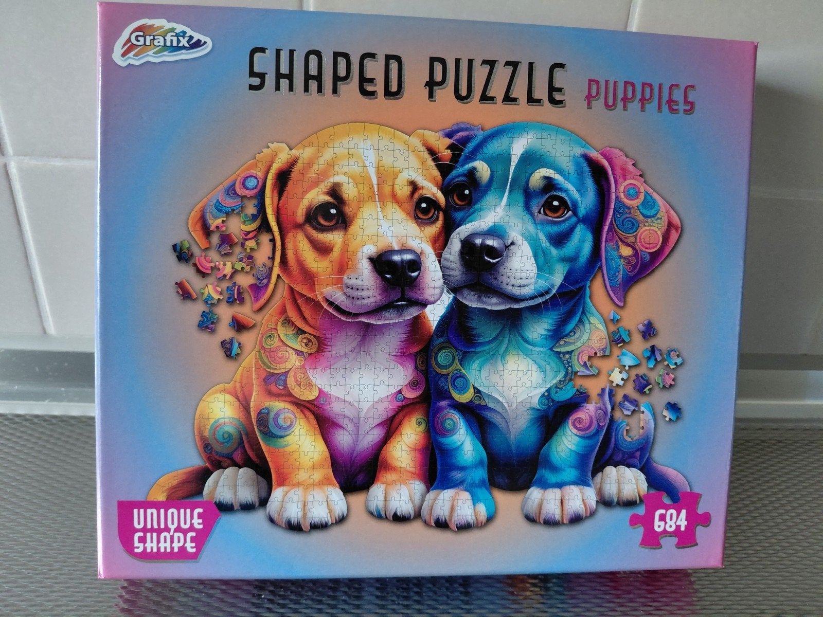 SHAPED PUZZEL PUPPIES, Ophalen, Minder dan 500 stukjes, Zo goed als nieuw, Legpuzzel