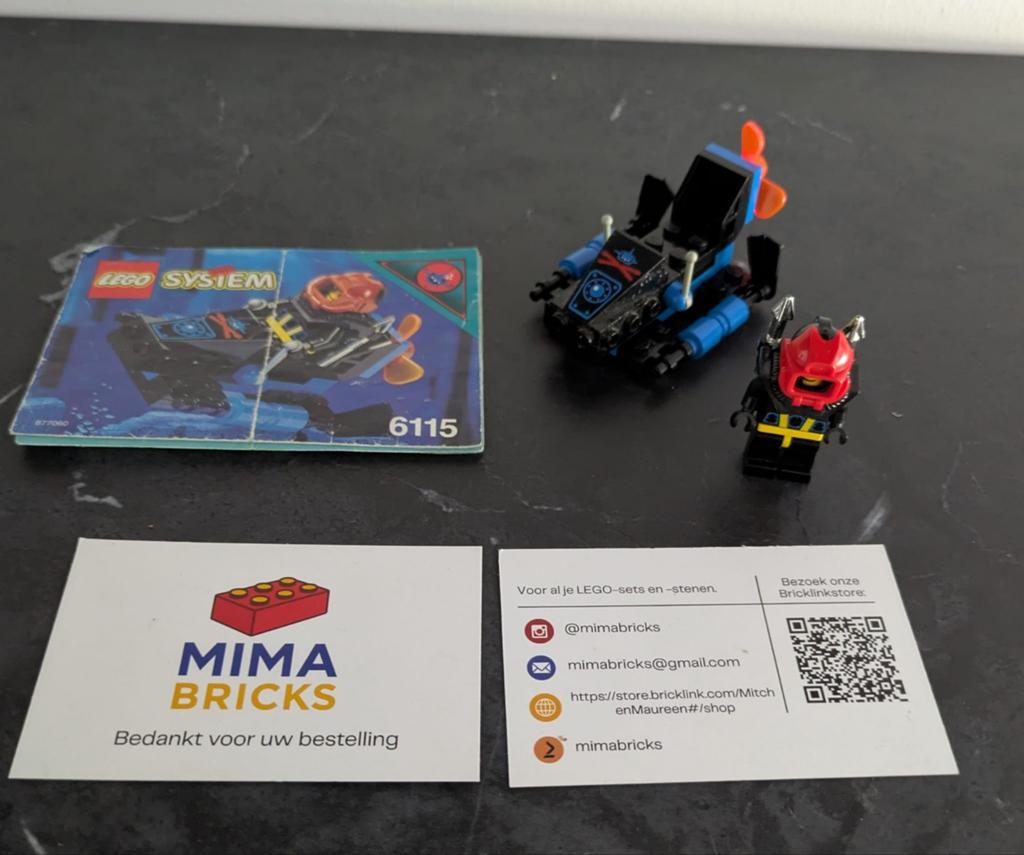 LEGO Aquazone Aquanauts 6115 met minifiguur en boekje, Overige merken, Gebruikt, Aastvej 1, 7190 Billund, Denemarken, Ophalen of Verzenden