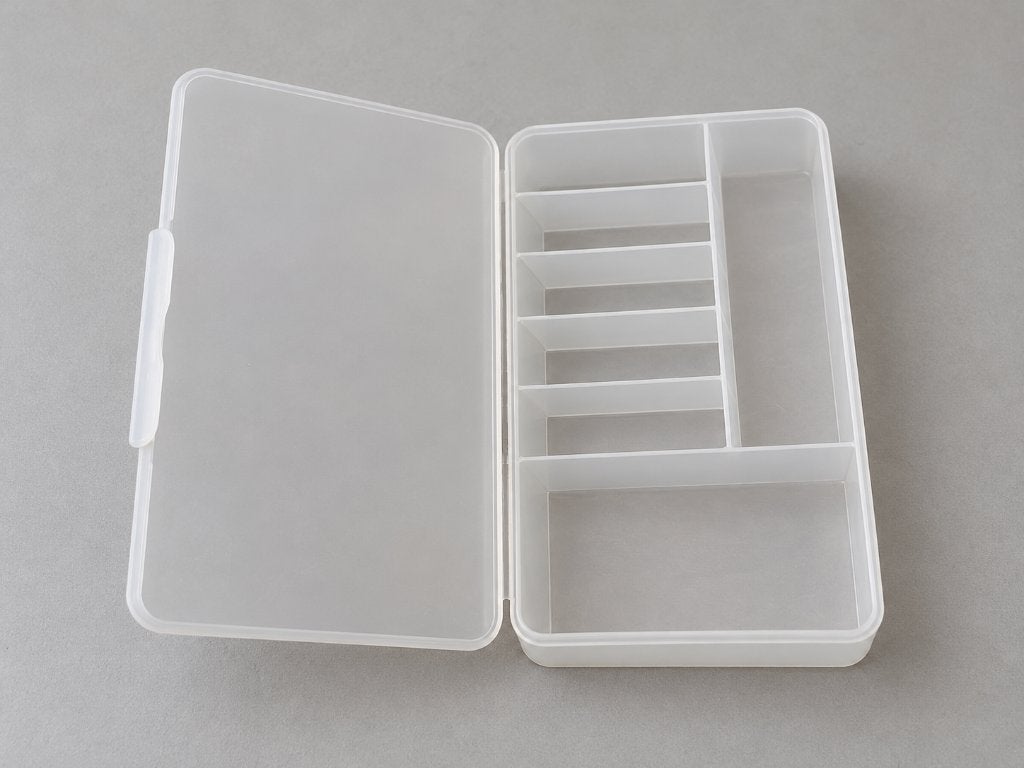 Transparante opbergdoos met vakjes en deksel - sorteerdoos, Doe-het-zelf en Verbouw, Doos, Minder dan 35 cm, Minder dan 50 cm