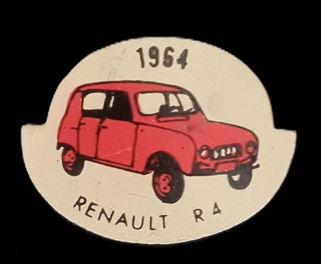 Renault R4 1964 speld- rood, Verzenden, Zo goed als nieuw, Transport, Speldje of Pin