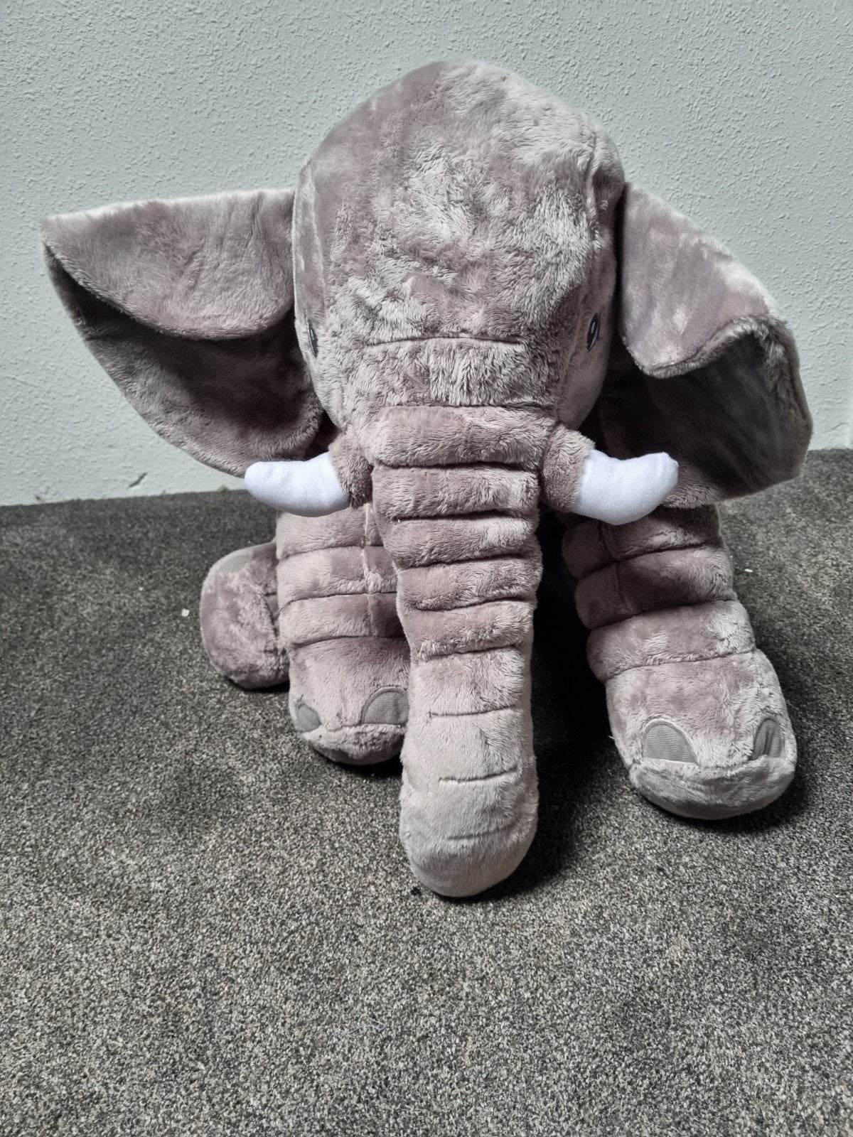 Olifant knuffel merk Mikamax, Kinderen en Baby's, Speelgoed | Knuffels en Pluche, Overige merken, Grijs, Ophalen of Verzenden