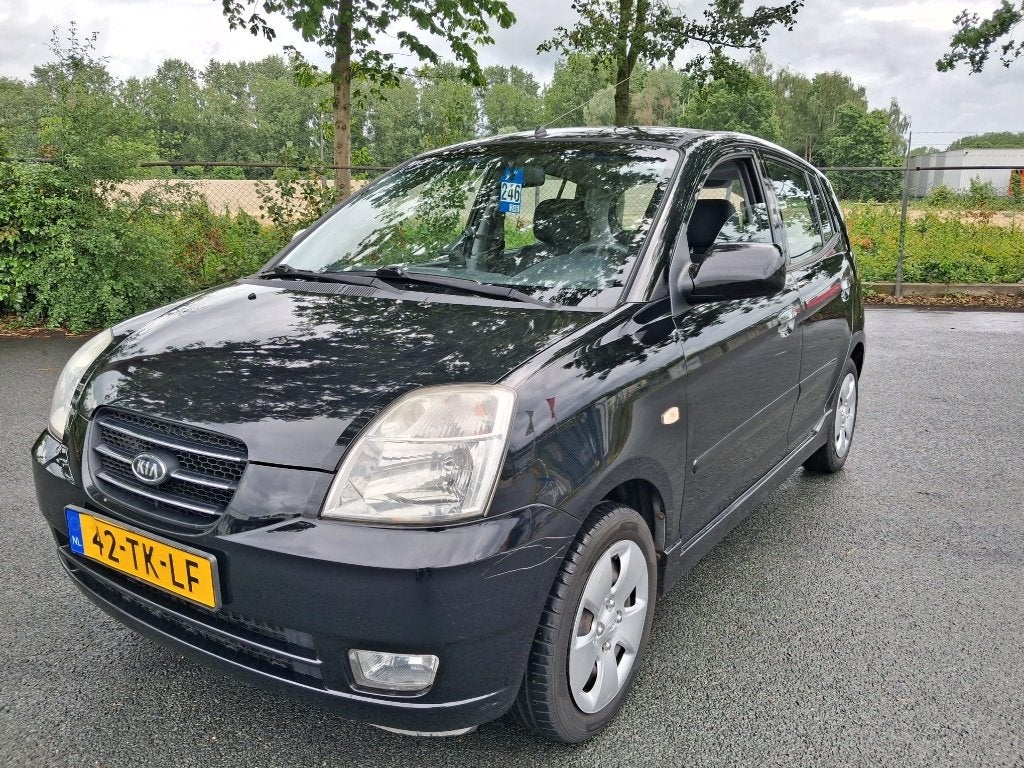 Kia Picanto 1.0 2006 Zwart ZO INGERUILD DUS ZO WEG PRIJSJE, Auto's, Kia, Voorwielaandrijving, Euro 5, Stof, 836 kg