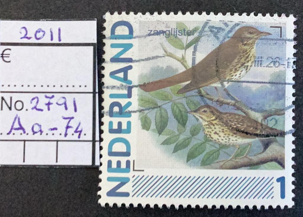 Uit serie vogels Zanglijster, Ophalen of Verzenden, Na 1940, Gestempeld