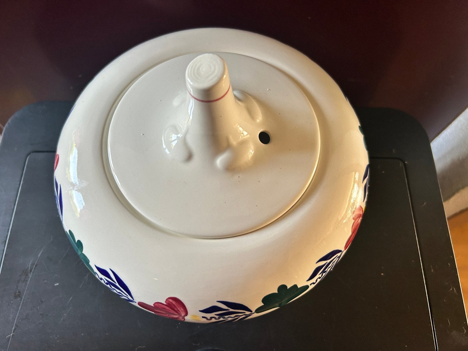 Authentieke Boerenbont Uienpot Boch Belgie, Div, Ophalen of Verzenden, Div, Aardewerk