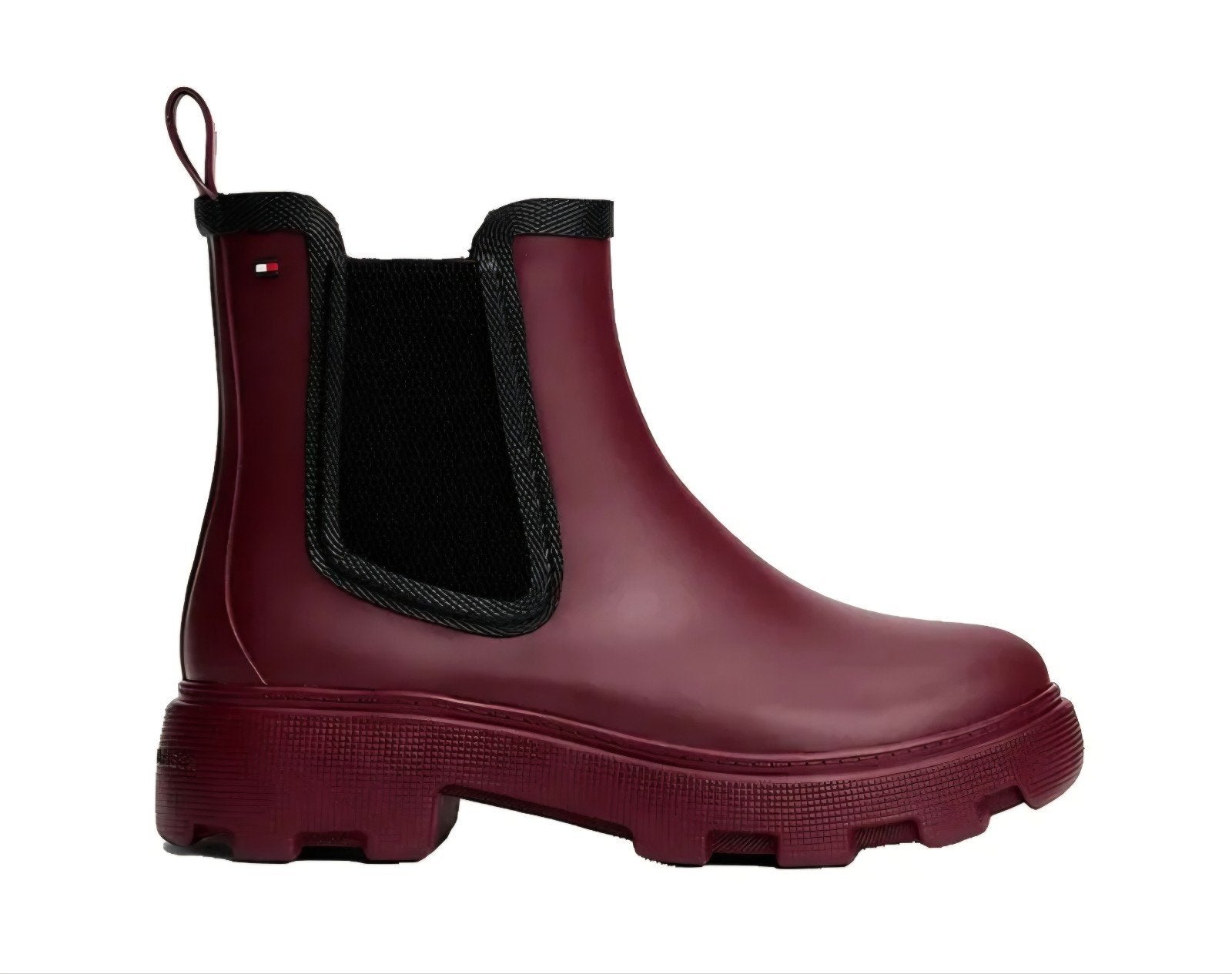 Tommy Hilfiger warmgevoerde regenlaars met profielzool 41, Ophalen of Verzenden, Zo goed als nieuw, Zwart, Sneakers of Gympen
