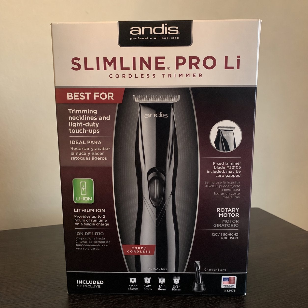 Andis Slimline Pro Li-T Blade Trimmer (zwart) nieuw, Ophalen of Verzenden, Nieuw, Scheren en Epileren