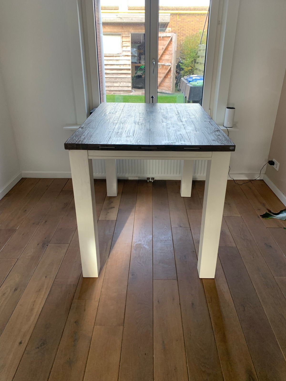 Tafel met 4 draaibare stoelen - Goede staat, Huis en Inrichting, Tafels | Eettafels, Ophalen, Zo goed als nieuw, Vier personen
