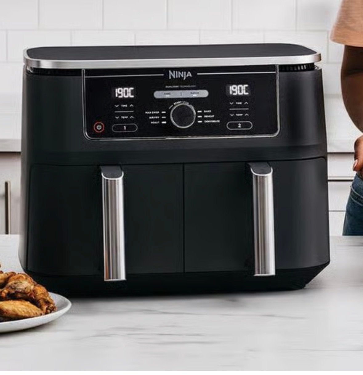 Nieuwe Ninja AF400EU Dual Zone Airfryer - Ongebruikt!, Ophalen of Verzenden, Nieuw, Airfryer XL, 1500 gram of meer