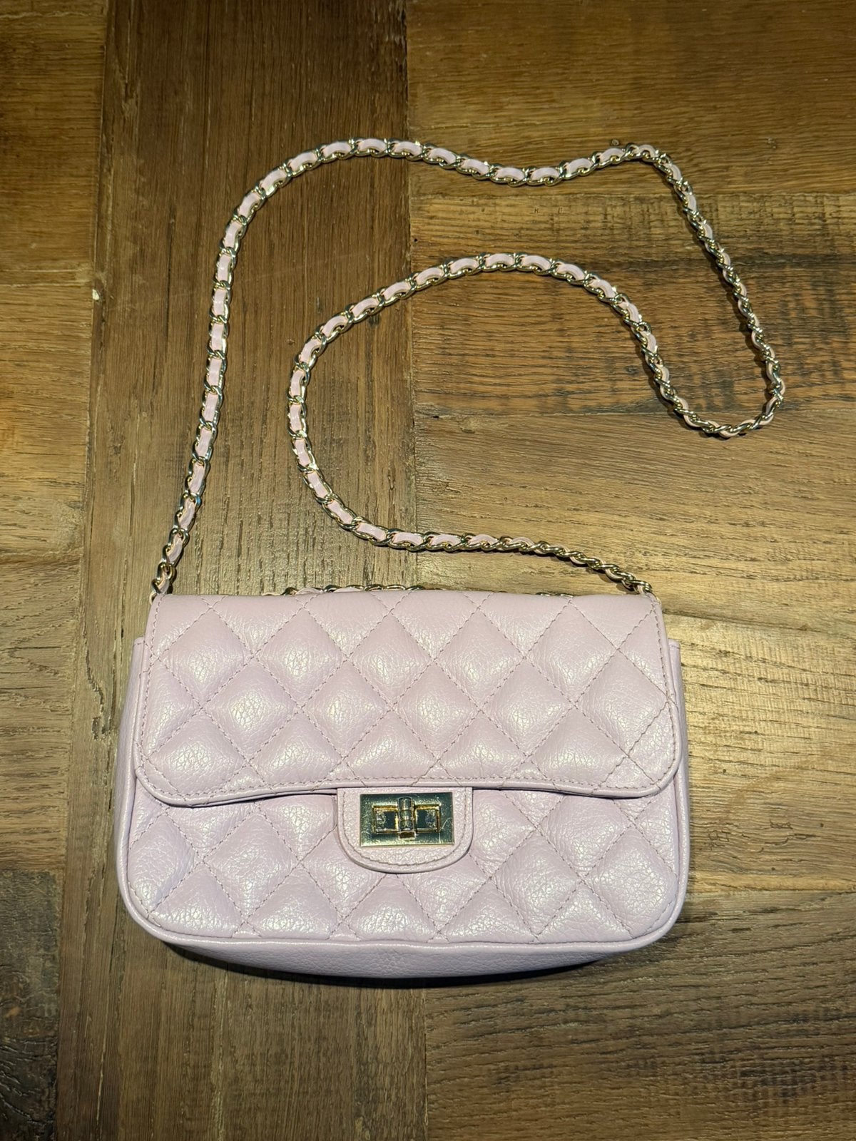 Lila tas van leer, Sieraden, Tassen en Uiterlijk, Tassen | Damestassen, Ophalen of Verzenden, Zo goed als nieuw, Paars, Schoudertasje